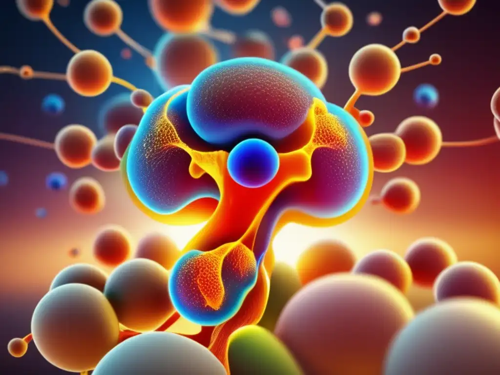 Producción de DHEA: Detalles en 8k del sistema endocrino humano Un asombroso 8k de las glándulas suprarrenales produciendo DHEA, resaltando su importancia para un envejecimiento saludable.