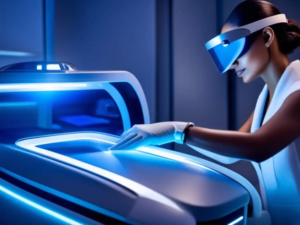 Láser de piel de última generación en clínica futurista