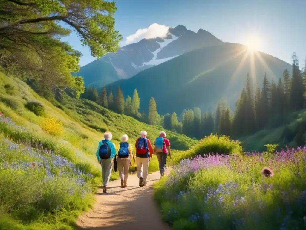 Un emocionante paseo por el bosque para viajes terapéuticos de longevidad activa.