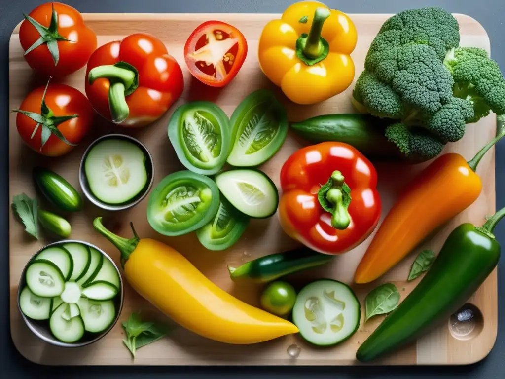 Una exquisita presentación de verduras frescas en una dieta baja en sal y salud cardiovascular.