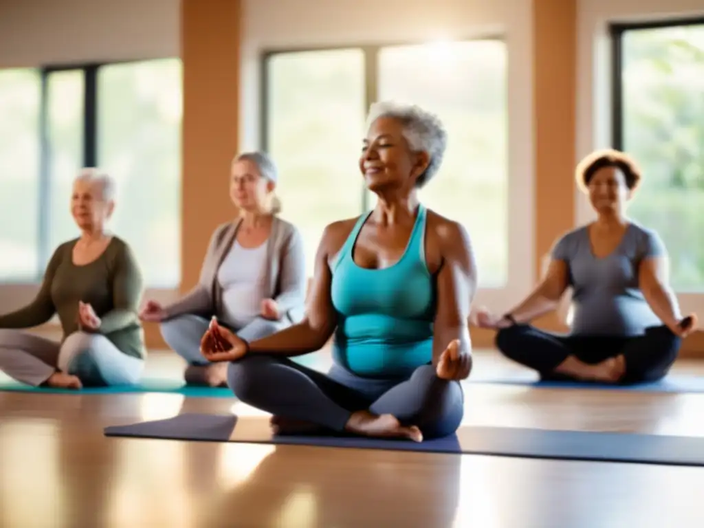 Clase de yoga para adultos mayores: bienestar y vitalidad