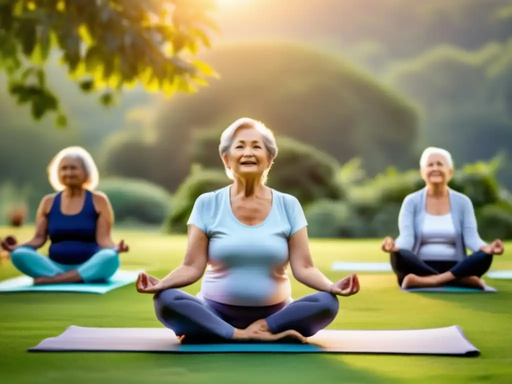 Yoga al aire libre: vitalidad y bienestar para adultos mayores