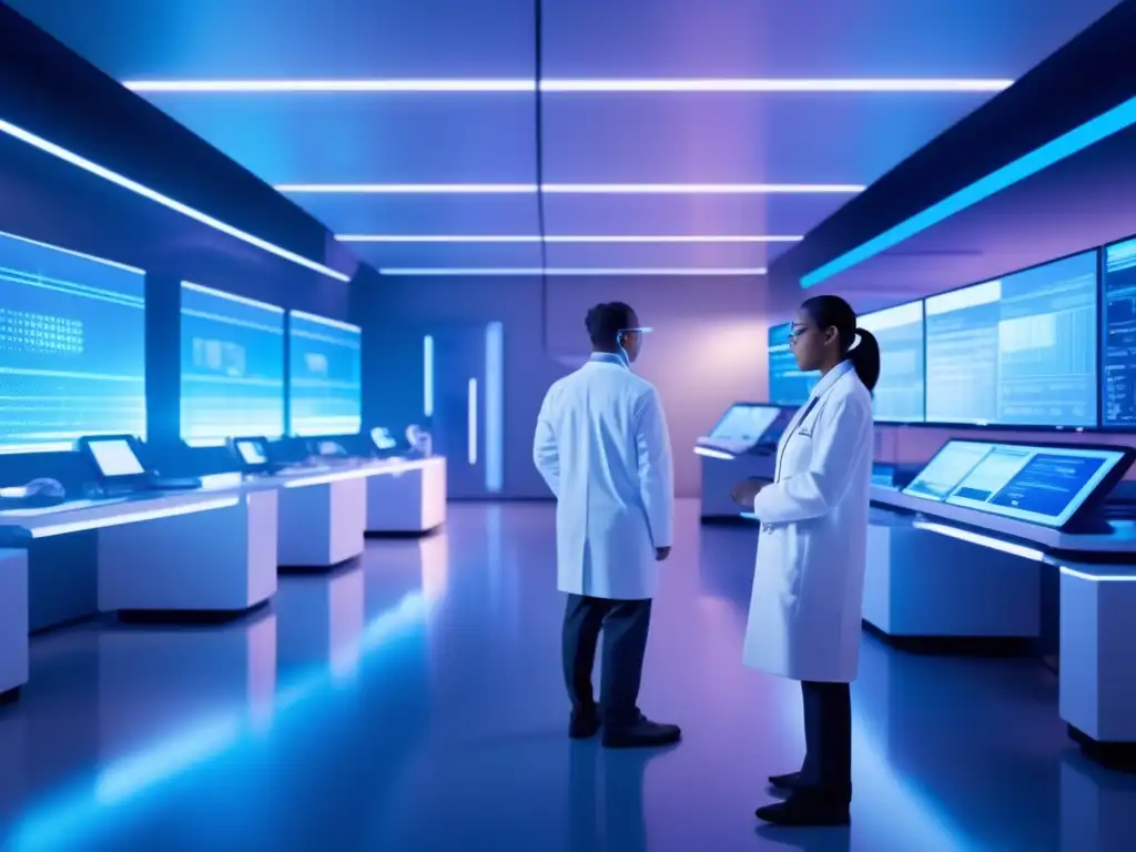 Laboratorio futurista de edición genética CRISPR