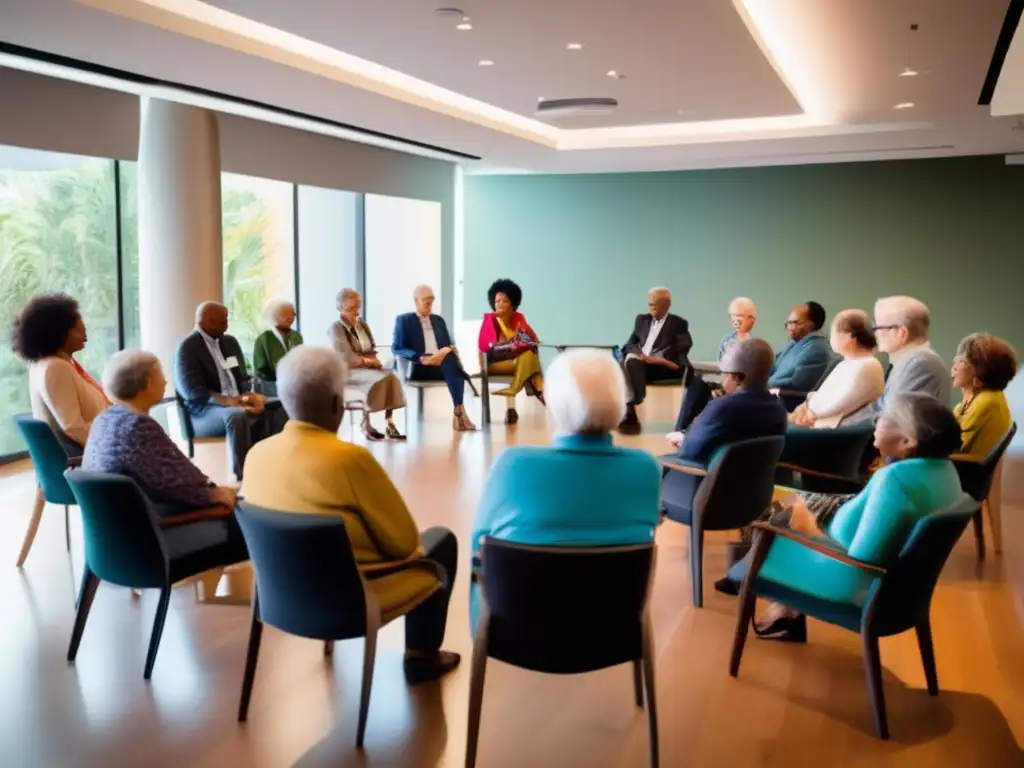 Personas de edad avanzada desafiaron el tiempo al participar en una animada discusión en un seminario moderno sobre longevidad.